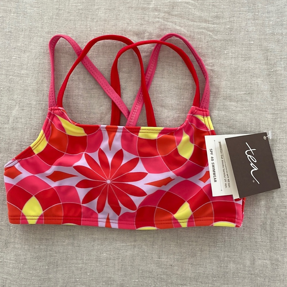 Adorable tea collection bikini top. NWT
